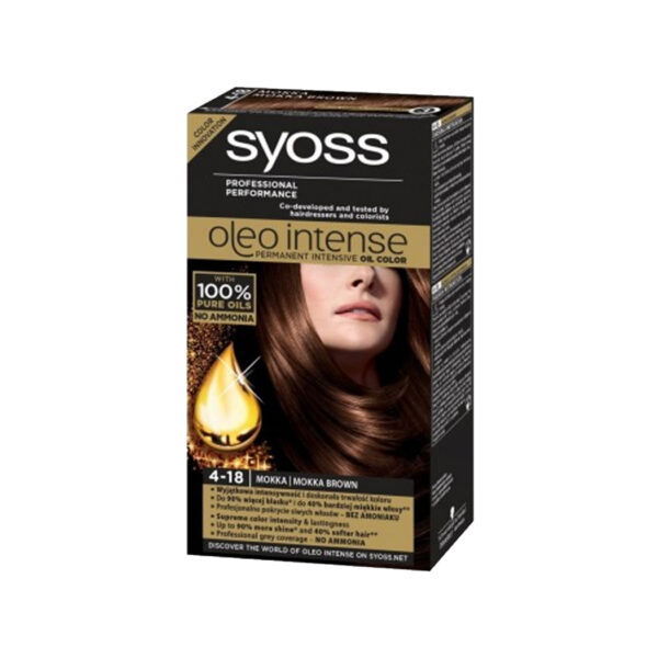 Syoss Oleo Intense 4-18 Mokka ngjyrë flokësh me vajra ushqyes