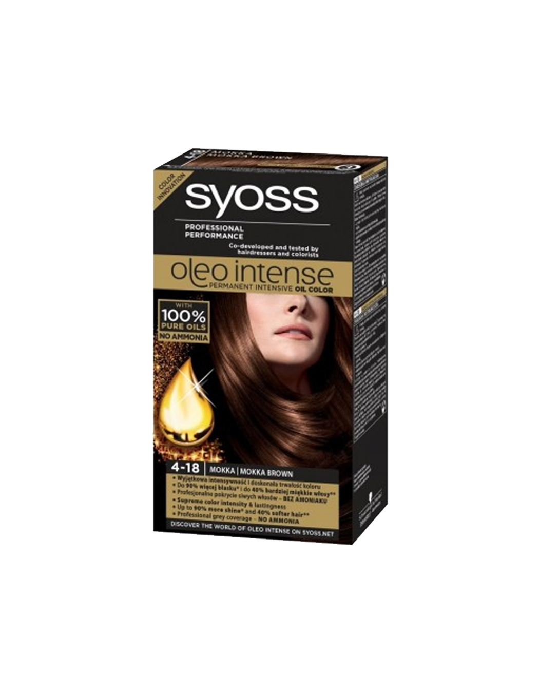 0 Syoss Oleo Intense 4-18 Mokka ngjyrë flokësh me vajra ushqyes - Figura 1
