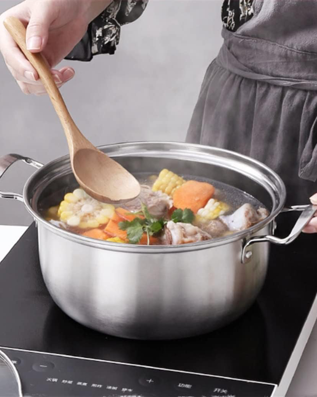 00 Set Tenxhere Inoksi 6 Pjesë (22/24/26 cm) - Figura 4