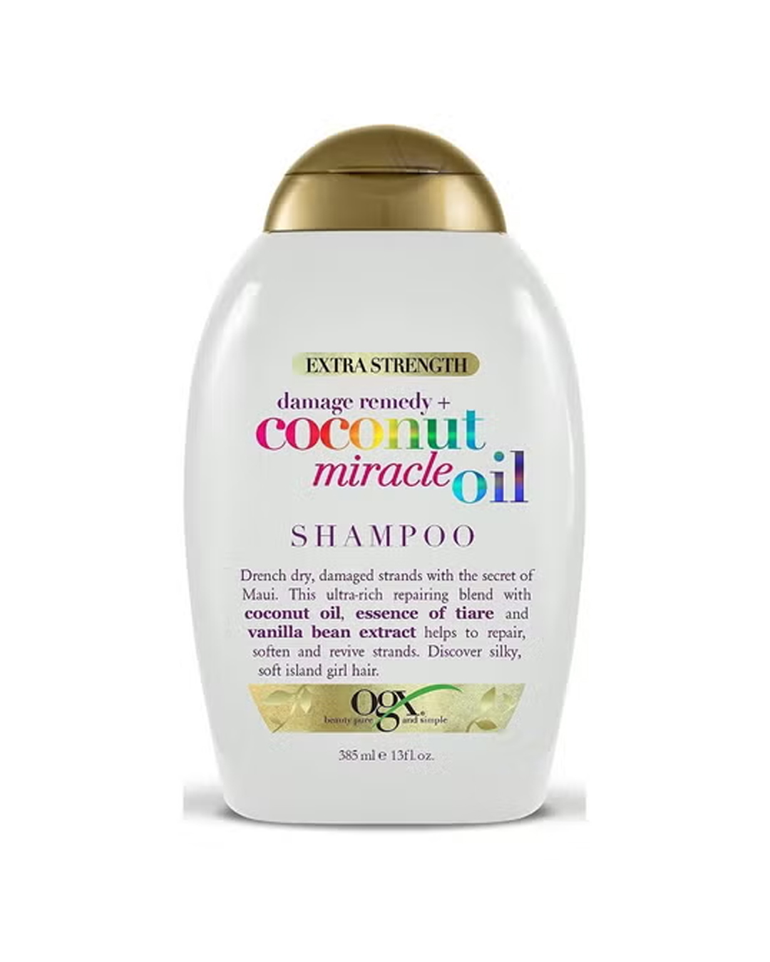 0022796972200 OGX Damage Remedy + Coconut Miracle Oil Shampoo 385ml – Për Flokë të Dëmtuar dhe të Thatë - Figura 1