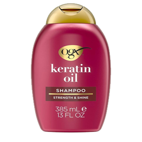OGX Keratin Oil Shampoo 385ml – Forcon dhe Jep Shkëlqim Flokëve