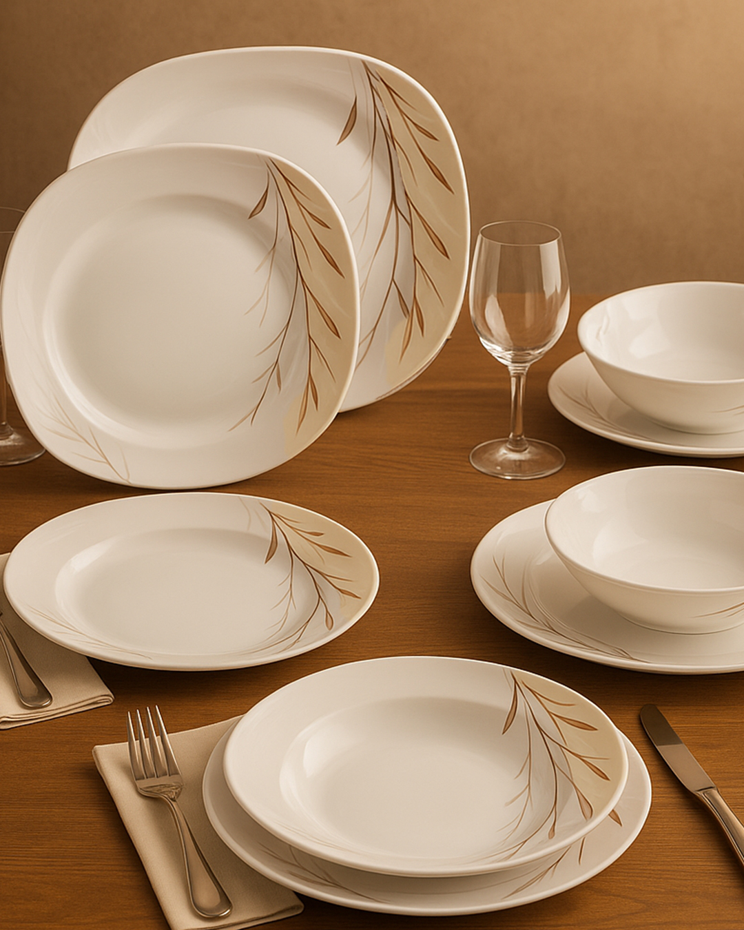 0883314813296 Set Pjata 18 Copë Marble – Elegancë për Çdo Tryezë - Figura 1