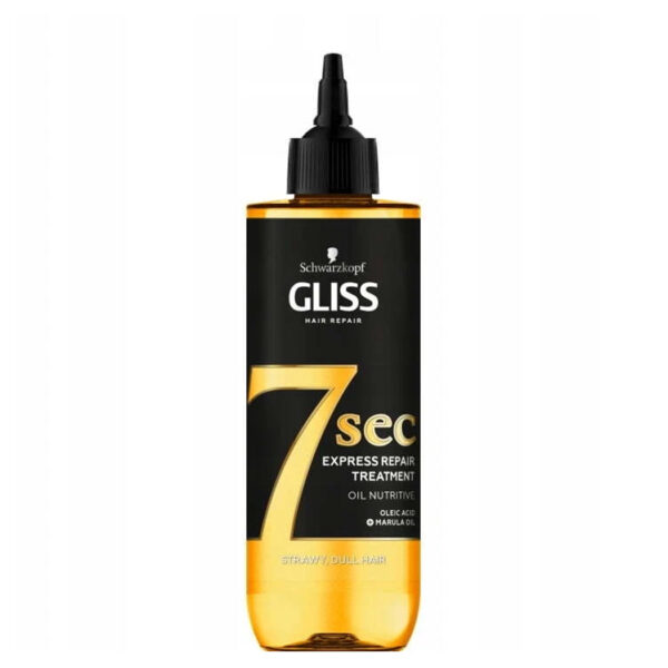 Gliss 7sec Express Repair Treatment Oil Nutritive trajtim i shpejtë ushqyes për flokë të thatë dhe të dëmtuar 200ml