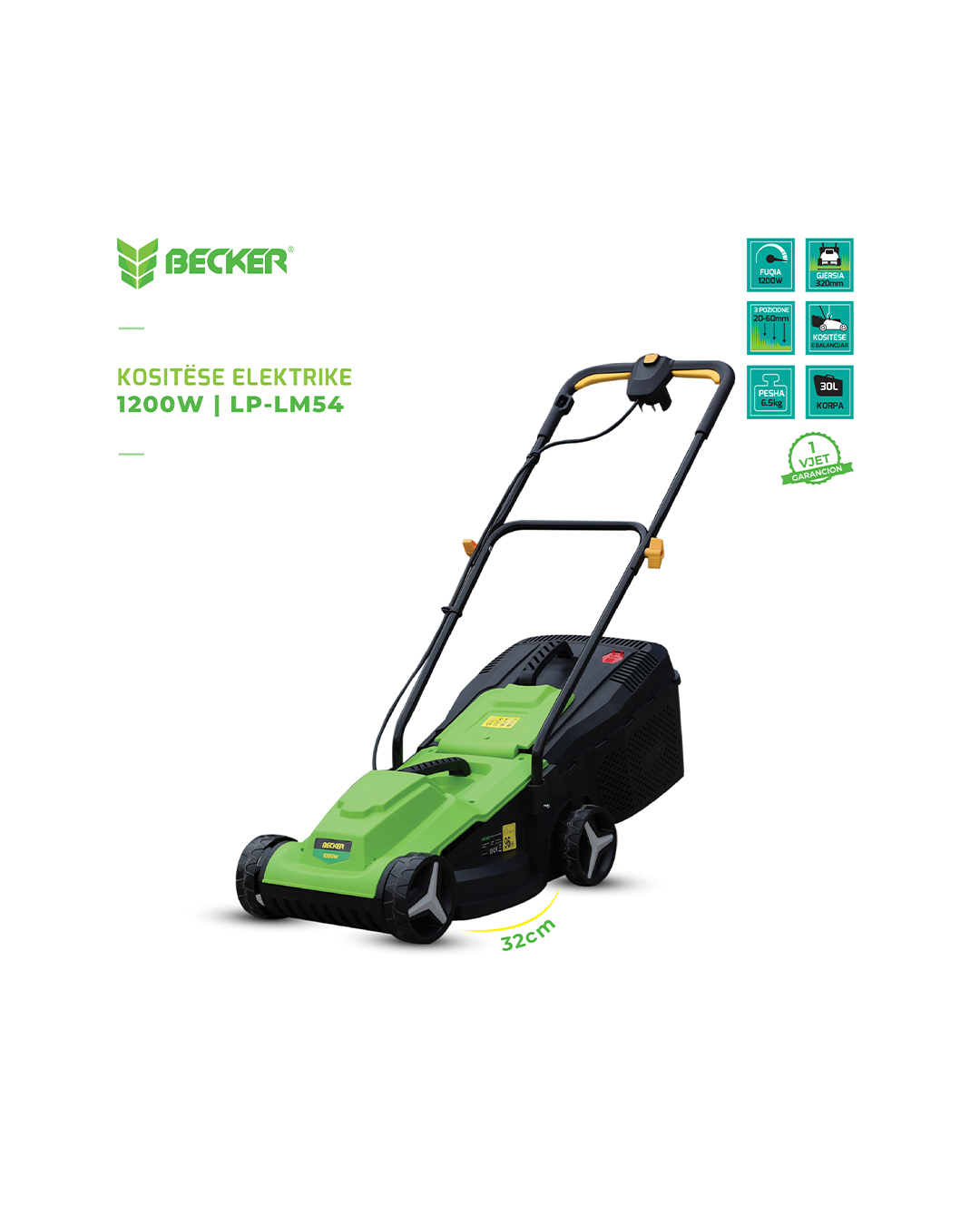 111 Kositëse Elektrike 1200W LP-LM54 - Figura 1