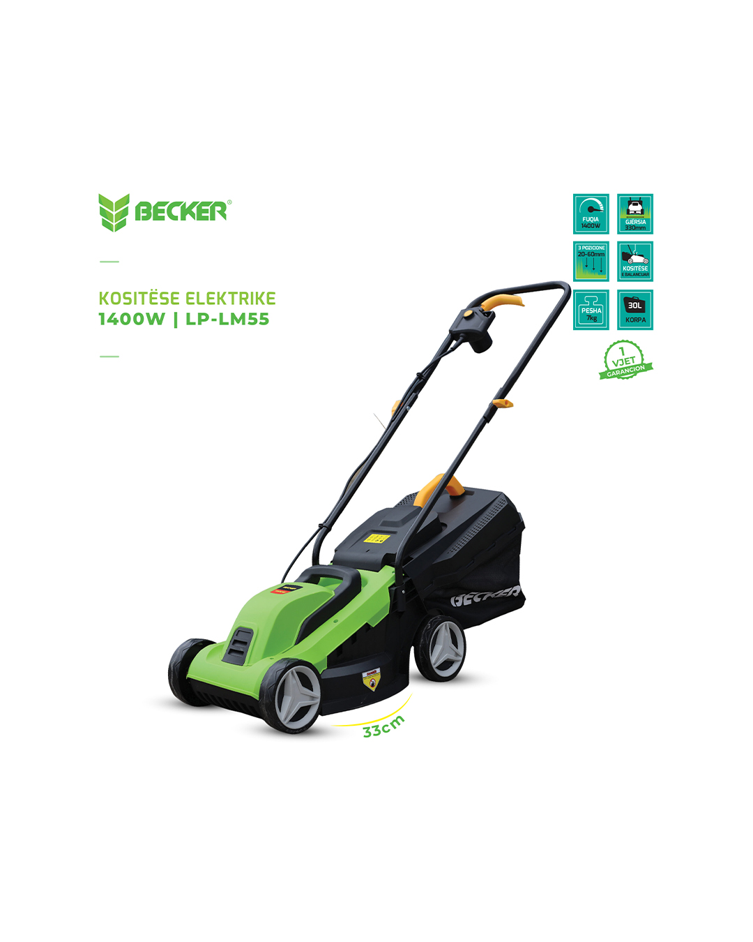 112 Kositëse Elektrike 1400W LP-LM55 - Figura 1