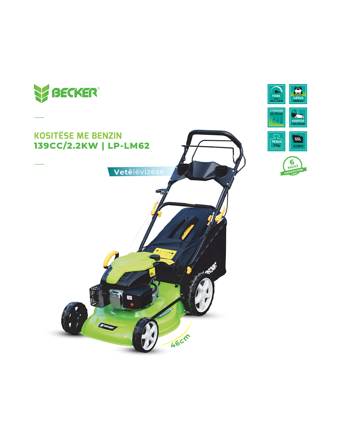 121 Kositëse me Benzinë LP-LM62 - Figura 1