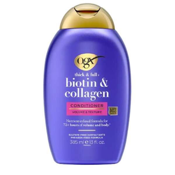 OGX Biotin & Collagen Conditioner 385ml – Balsam për Volum dhe Trashësi Flokësh