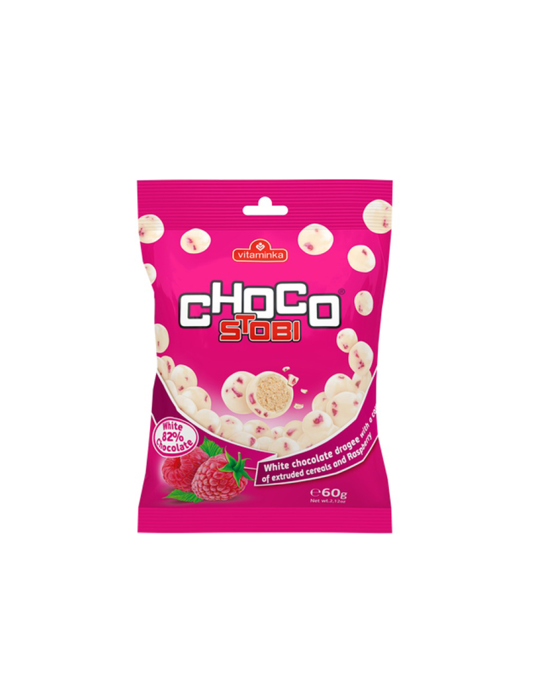 286 Vitaminka Choco Stobi Raspberry 60g - Figura 1