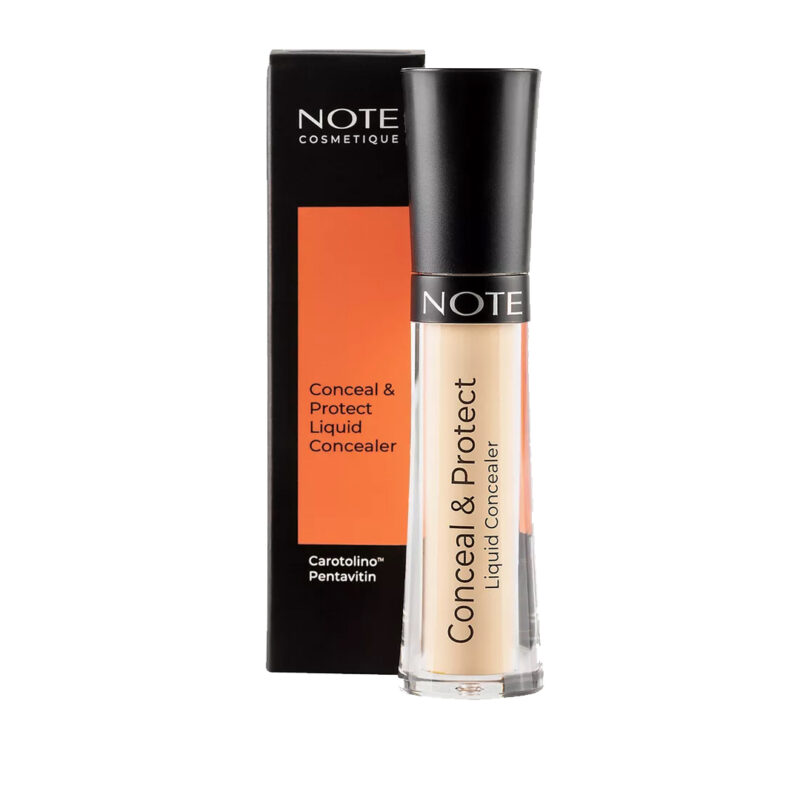 Korrektor lëngshëm Note Conceal & Protect 02 Beige  Veçoritë kryesore: