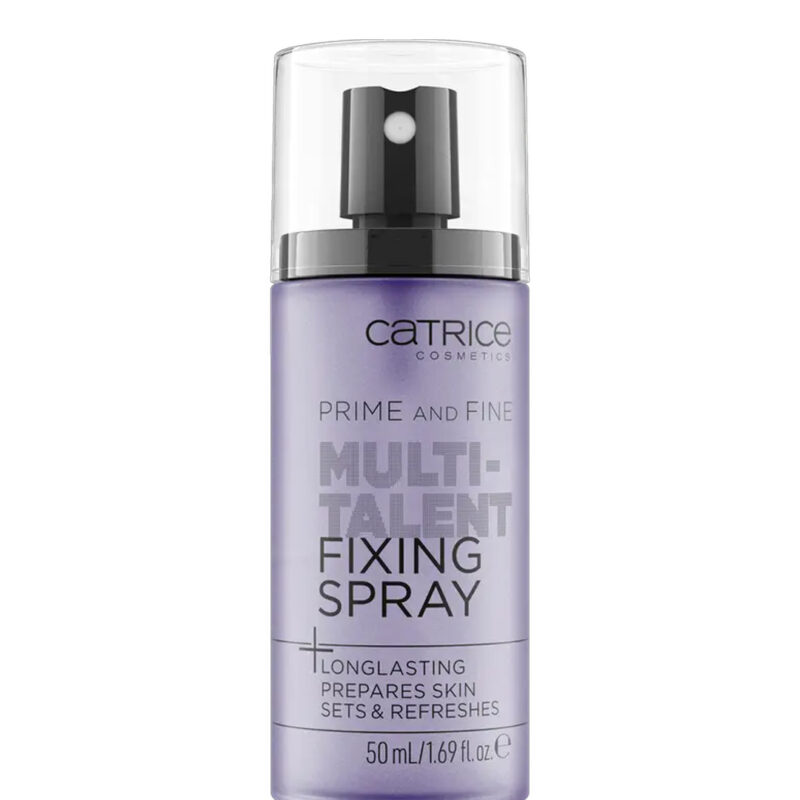 Catrice Prime and Fine Multitalent Fixing Spray – Sprej shumëfunksional për fiksimin e grimit