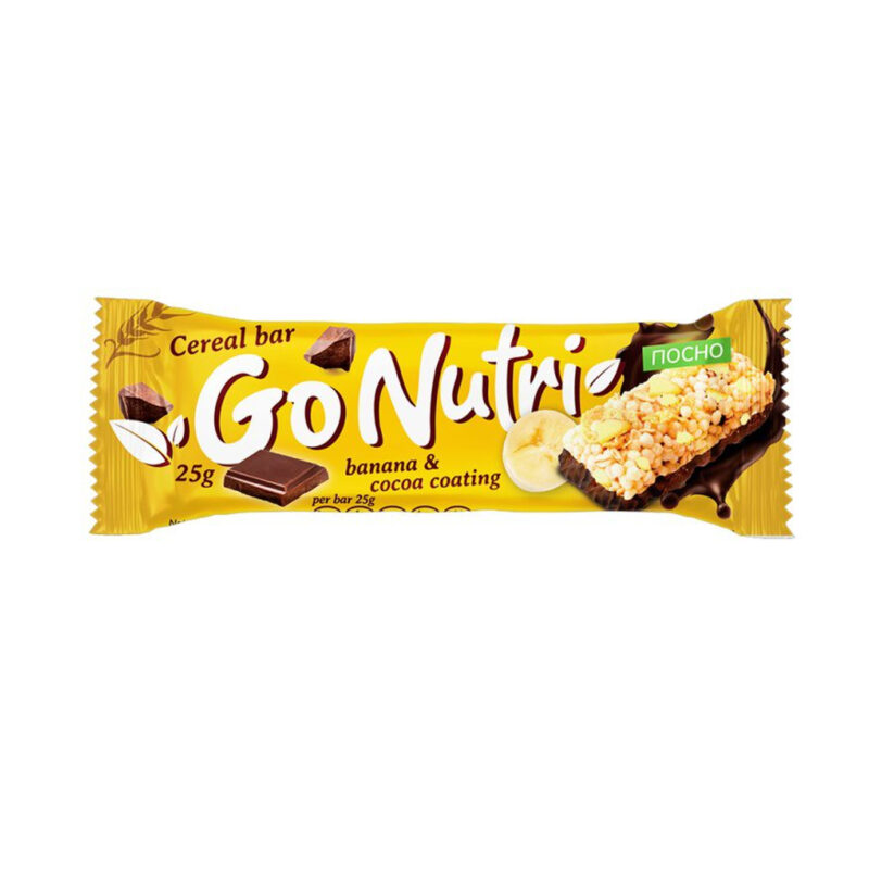 GoNutri Cereal Snack Banana & Cocoa – Snack Drithërash me Banane dhe Çokollatë