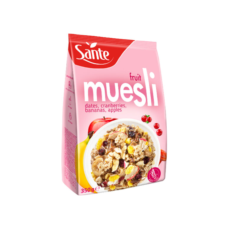 Sante Fruit Muesli – Dates, Cranberries, Bananas & Apples 350g