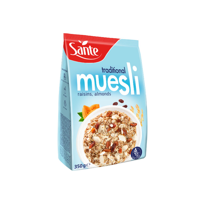 Sante Traditional Muesli – Raisins & Almonds 350g