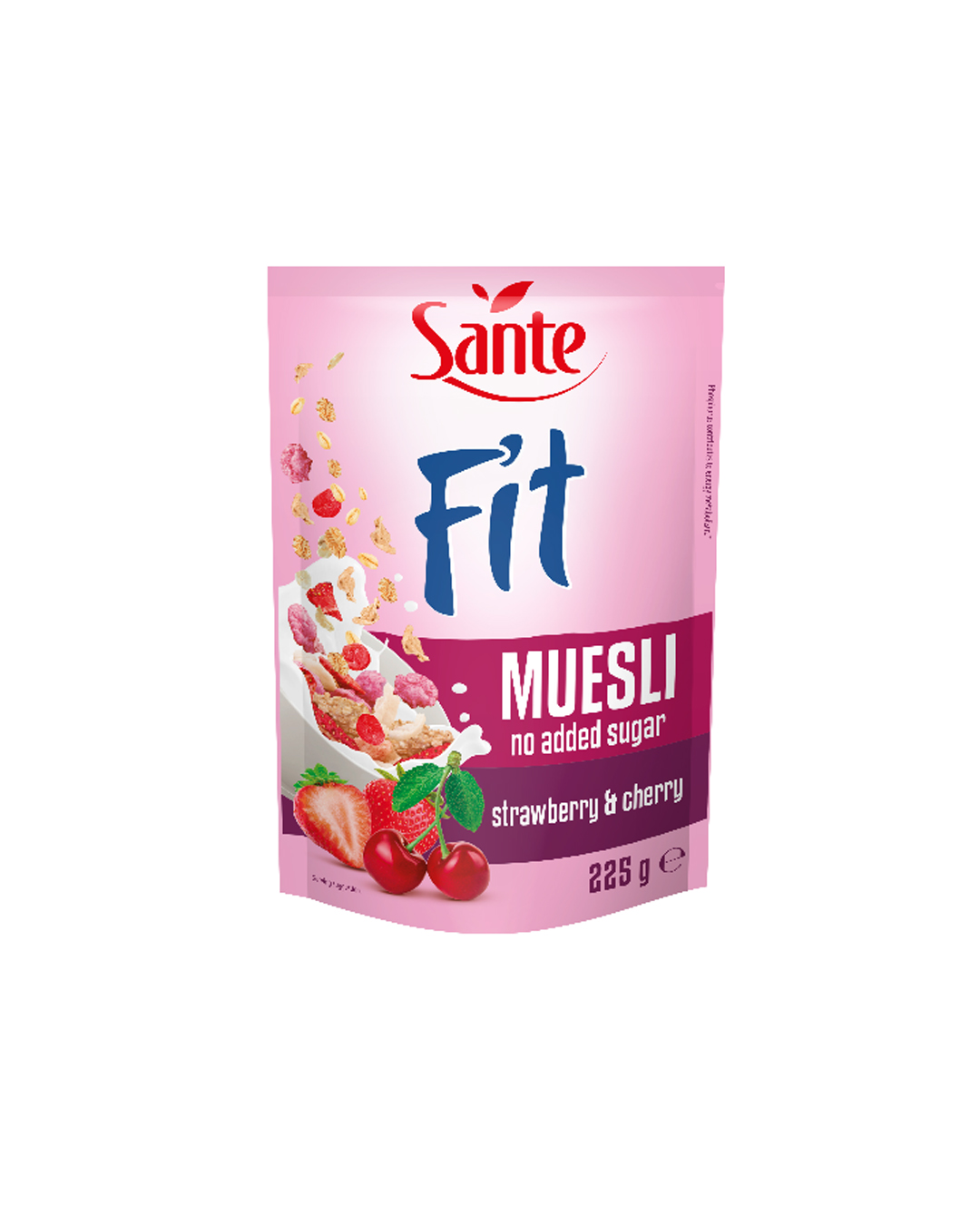 5900617030795 Sante Fit Muesli – Strawberry & Cherry (No Added Sugar) 225g - Figura 1