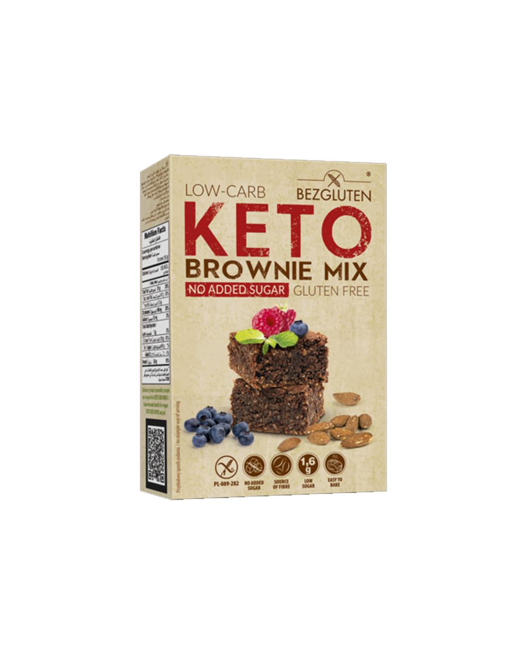 5906720579091 Bezgluten Keto Brownie Mix – Low Carb, Gluten Free & No Added Sugar - Figura 1