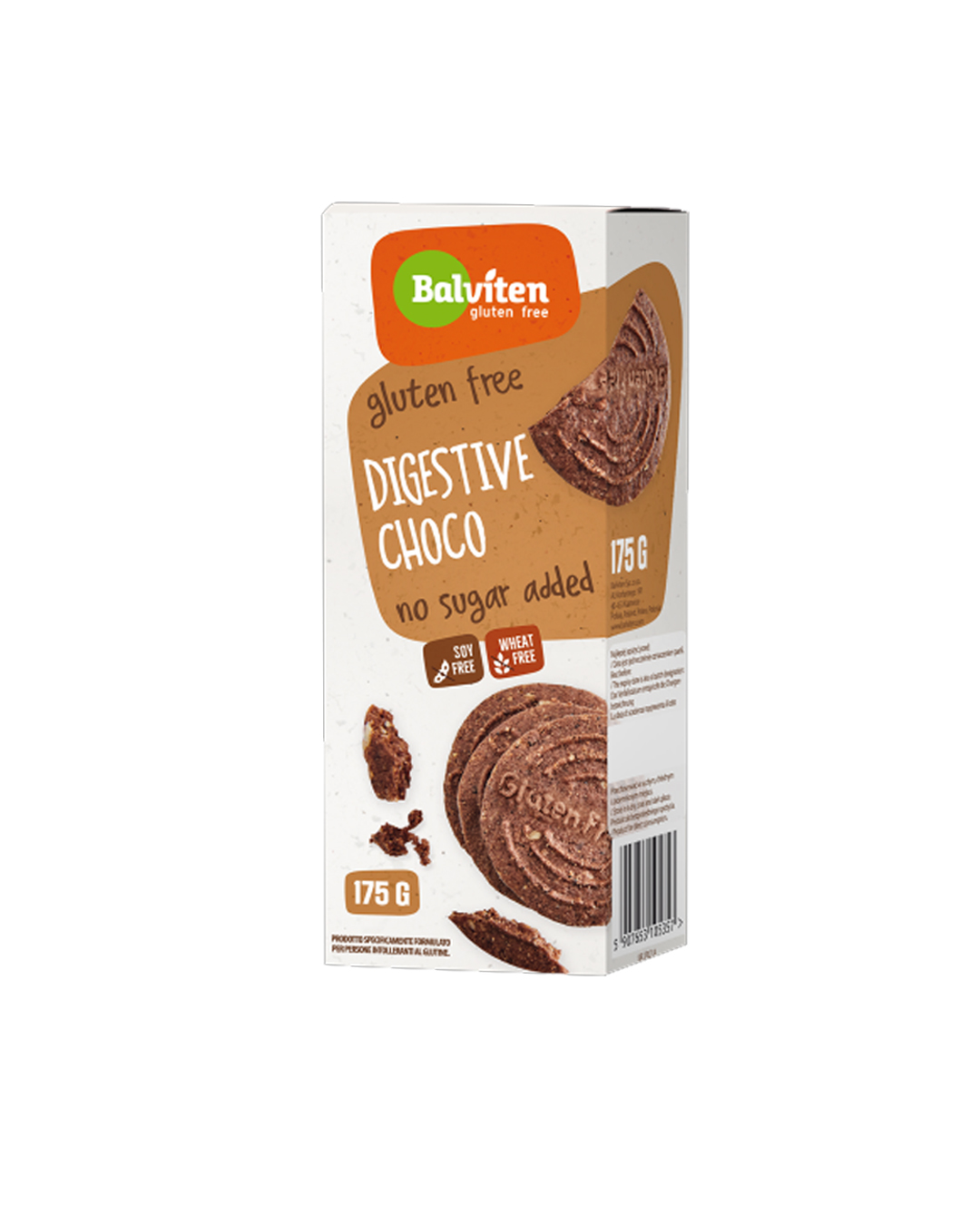 5907653105357 Biskota Balviten Digestive Choco pa gluten dhe pa sheqer - Figura 1