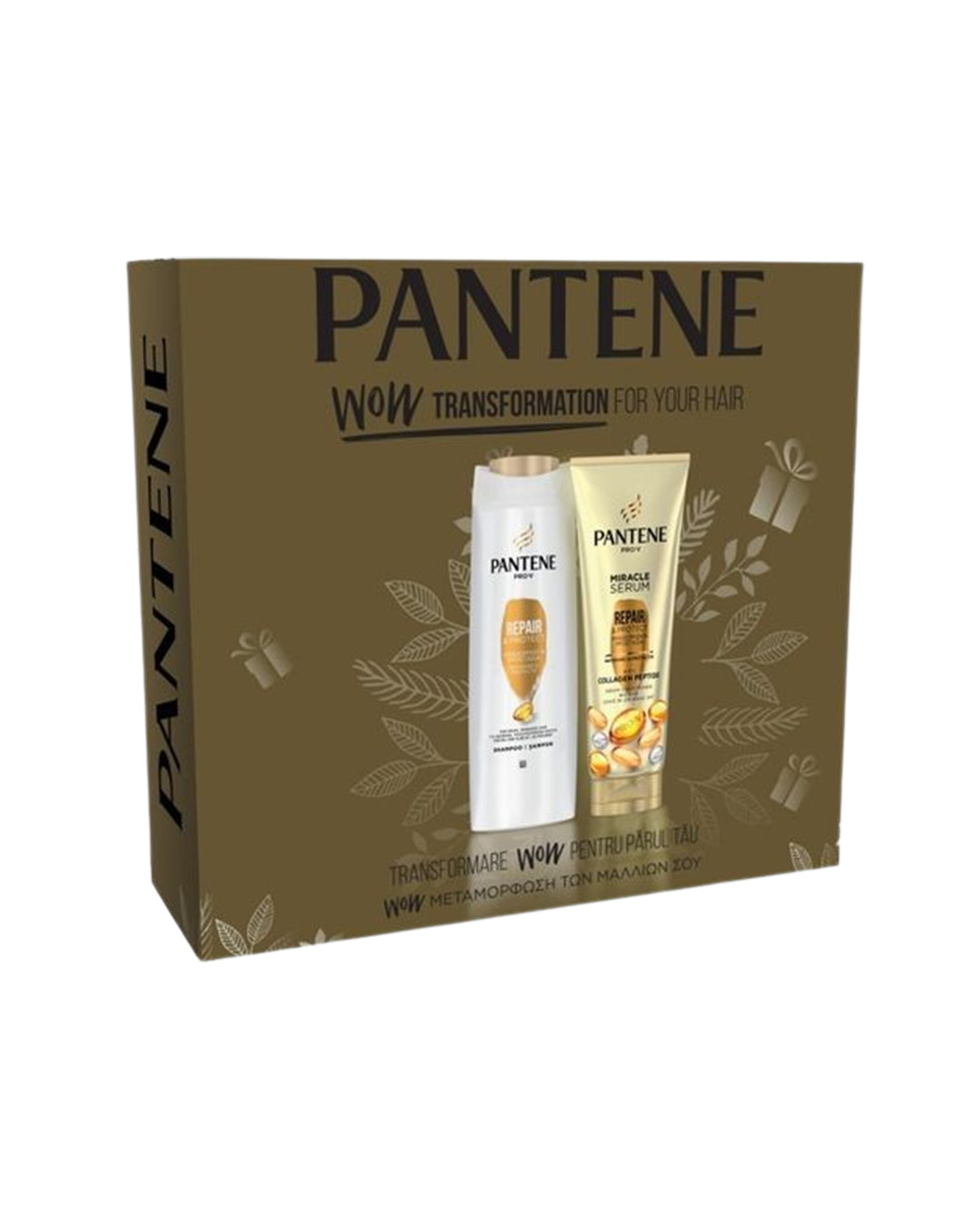 6 Pantene Repair & Protect Gift Set (Shampoo 360ml + 3 Minute Miracle Serum 200ml) - Figura 1