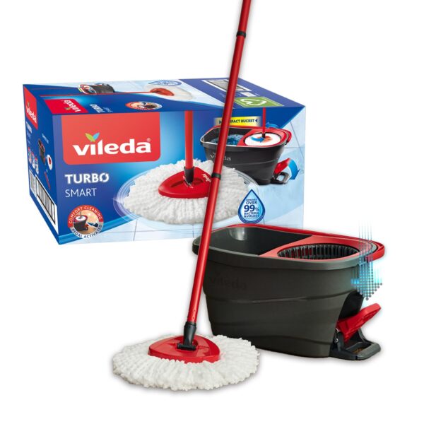 Vileda Turbo Smart – Set Mop me Kove dhe Sistem Shtrydhjeje Pedale