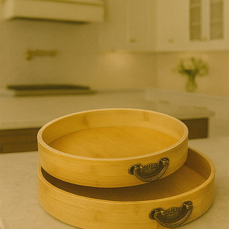 Set tabakash druri të rrumbullakëta – 2 pjesë