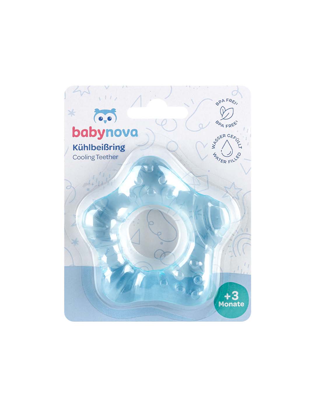 67 Unazë ftohëse për dhëmbëzim Baby Nova – Blu - Figura 1