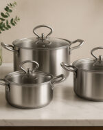 Set Tenxhere Inoksi 6 Pjesë (22/24/26 cm)