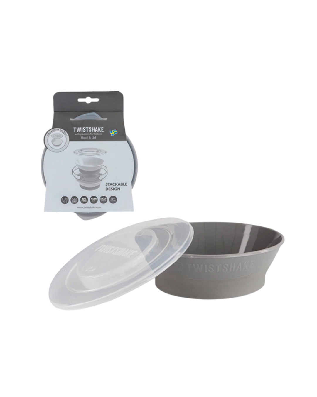 80 Pjatë me kapak për bebe – Twistshake - Figura 1