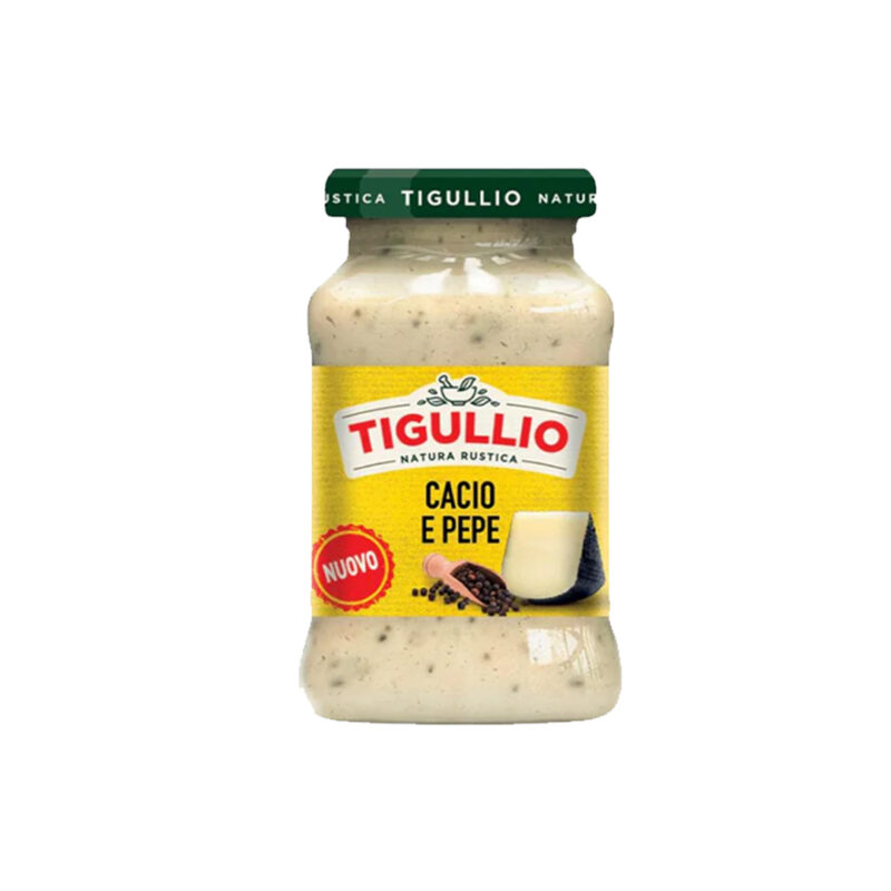 Tigullio Cacio e Pepe – Salcë Kremoze me Djathë dhe Pipper të Zi 190g