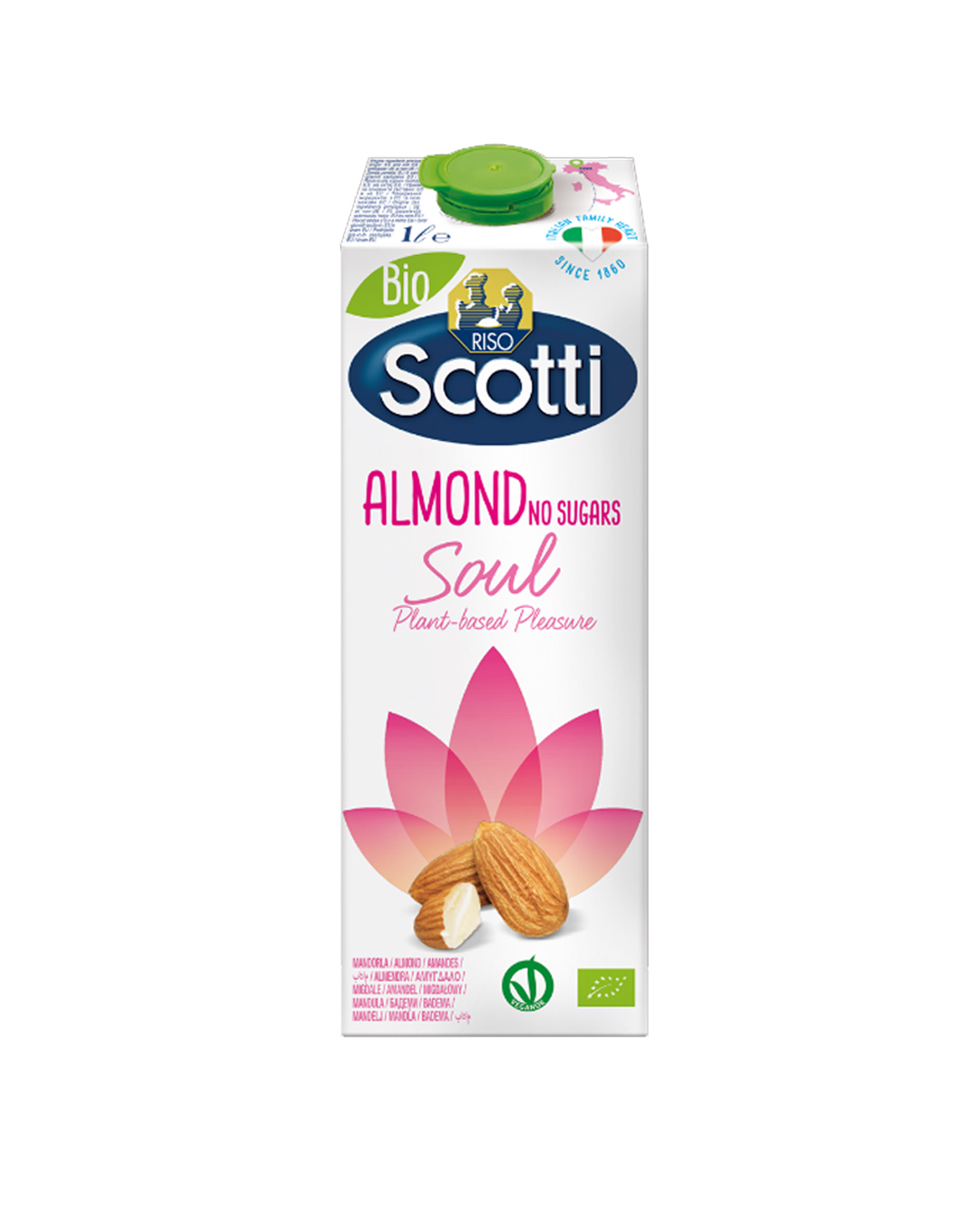 8001860222658 Qumësht bajamesh Riso Scotti Bio pa sheqer - Figura 1
