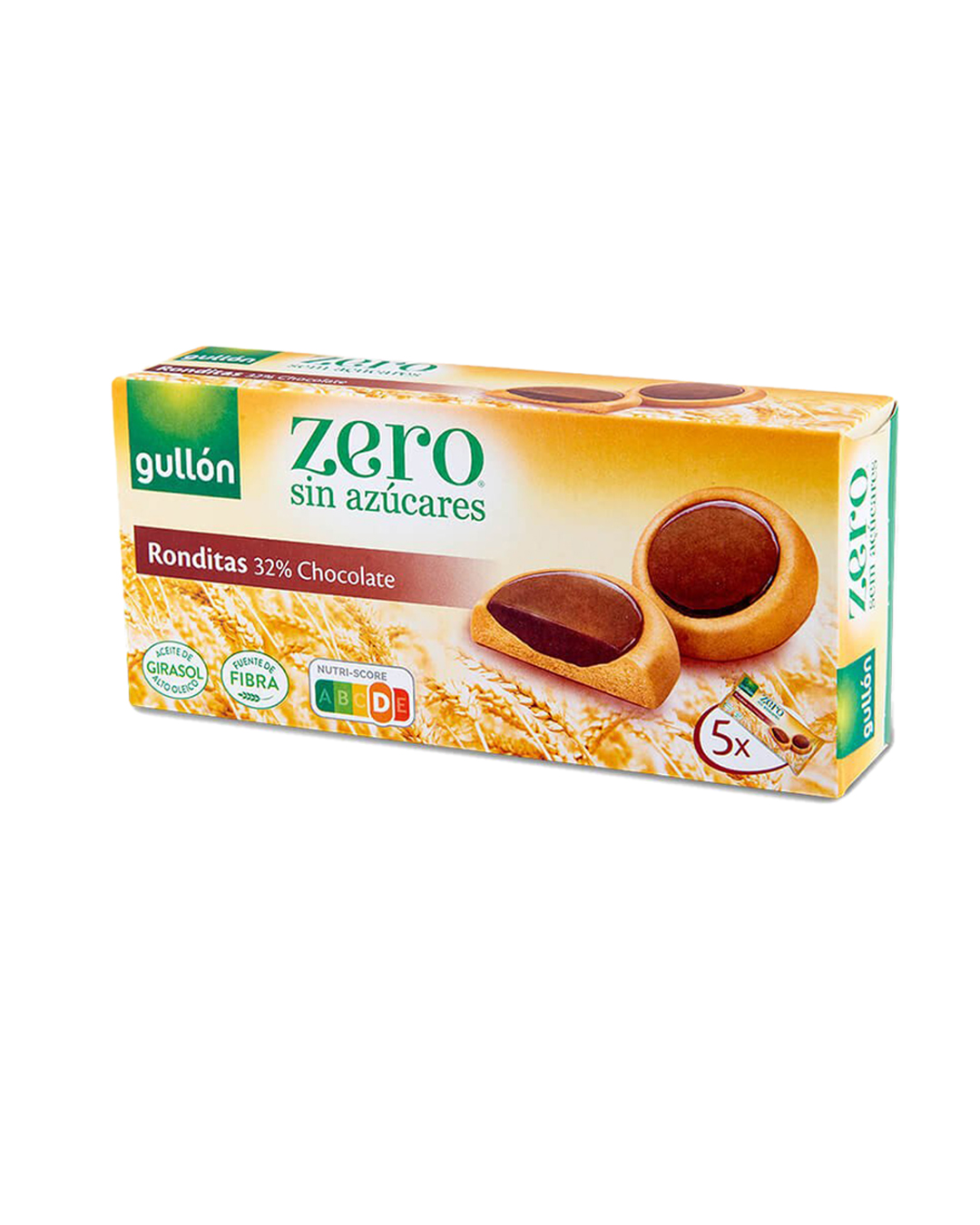 8410376029079 Gullón Zero Ronditas 32% Chocolate – Biskota me Çokollatë pa Sheqer - Figura 1