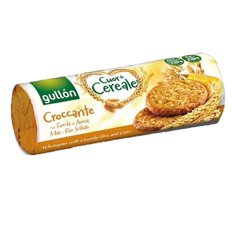 Gullón Cuor di Cereale Croccante – Biskota me Drithëra të Plotë, Tërshërë dhe Misër
