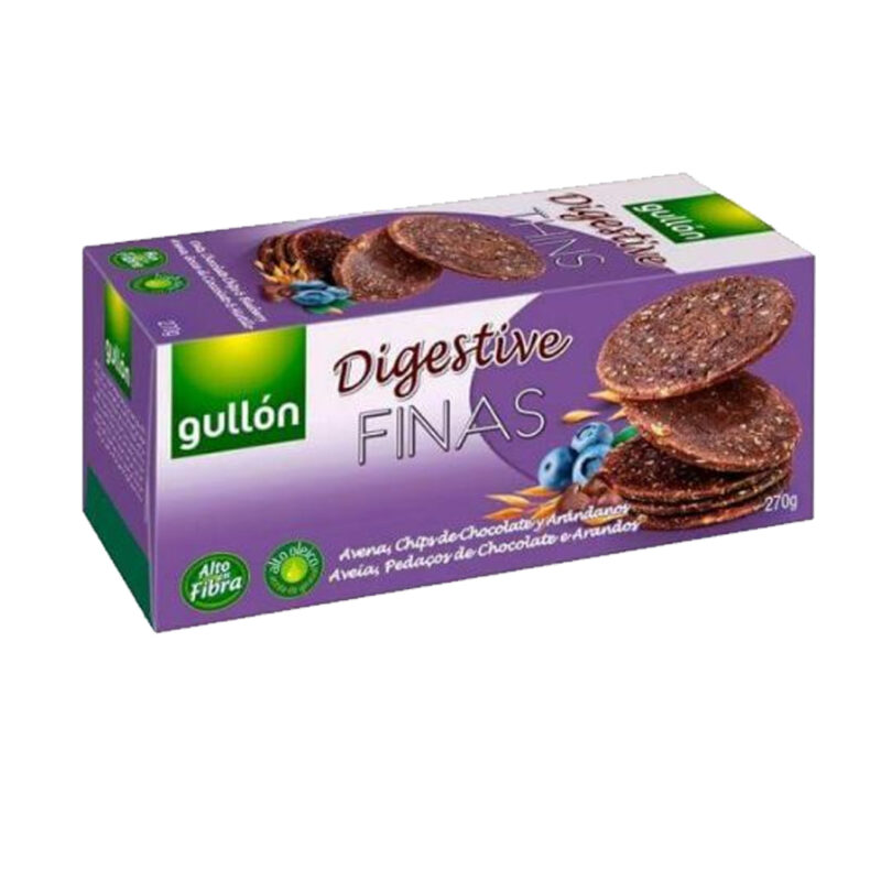 Gullón Digestive Finas – Biskota me Tërshërë, Çokollatë dhe Boronica