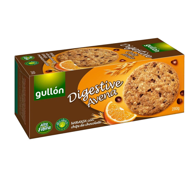 Gullón Digestive Avena – Biskota me Tërshërë, Çokollatë dhe Portokall
