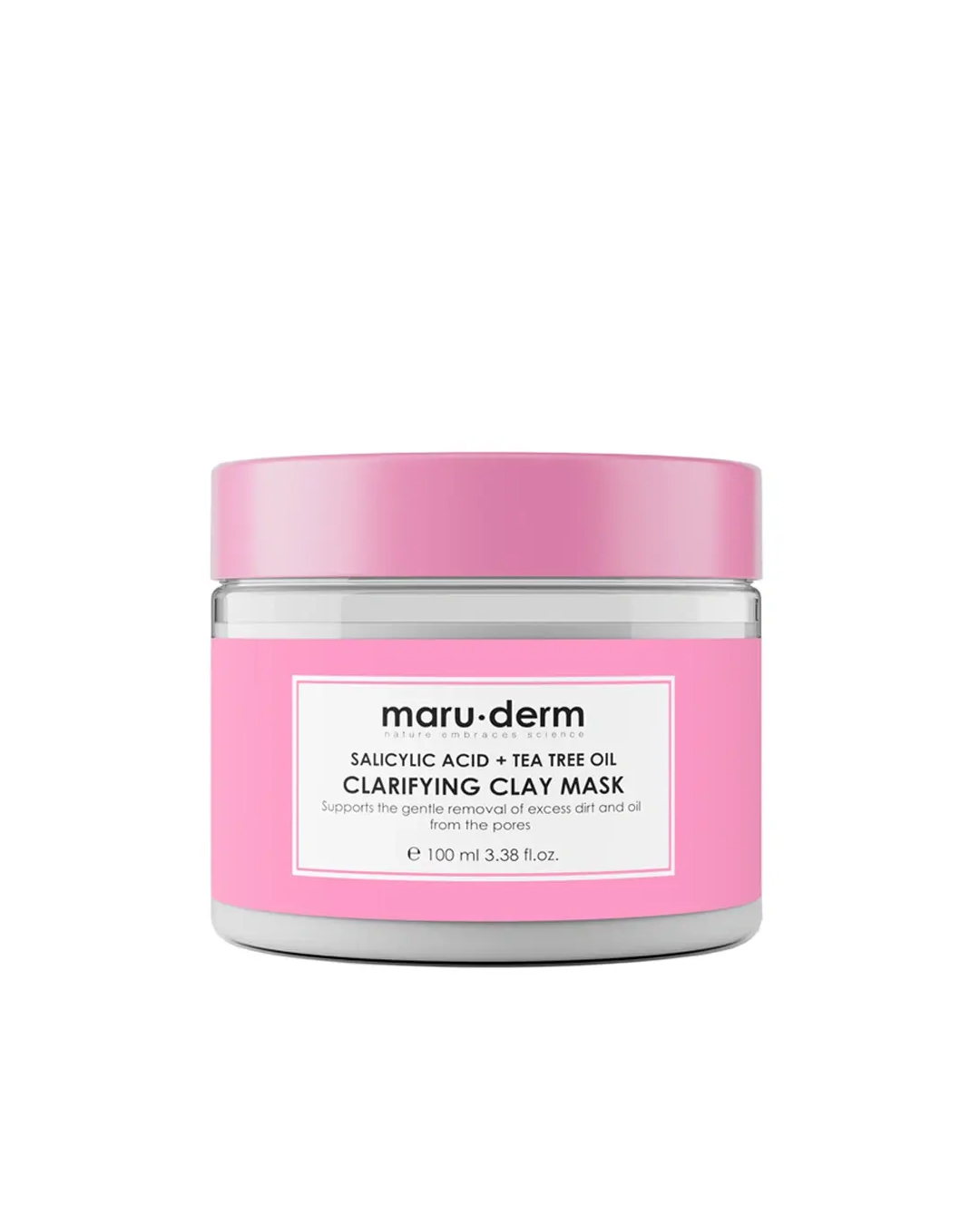 8682397031120 Maskë Balte Pastruese Maruderm Salicylic Acid + Tea Tree Oil Clarifying Clay Mask 100ml - Figura 1