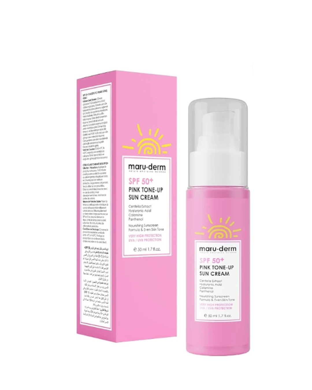 8682397031199 Krem Dielli me Ton Rozë Maruderm SPF 50+ Pink Tone-Up Sun Cream 50ml - Figura 1