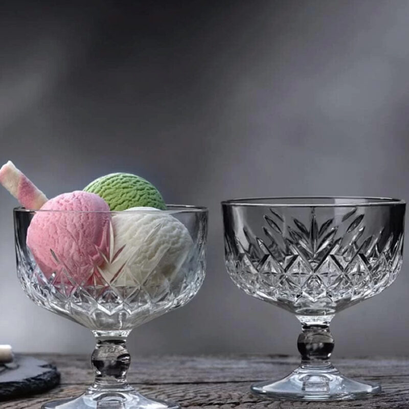 Kupë Kristali për Akullore ose Ëmbëlsira – Set 2 Copë