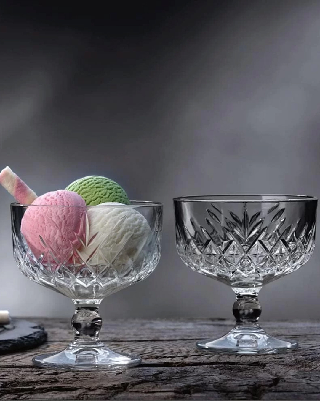 8693357488519 Kupë Kristali për Akullore ose Ëmbëlsira – Set 2 Copë - Figura 1