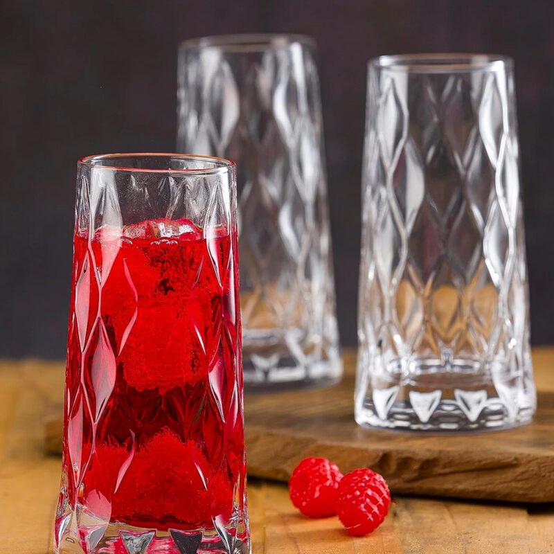 Set Gotash Kristali me Dizajn Gjeometrik – 4 Copë