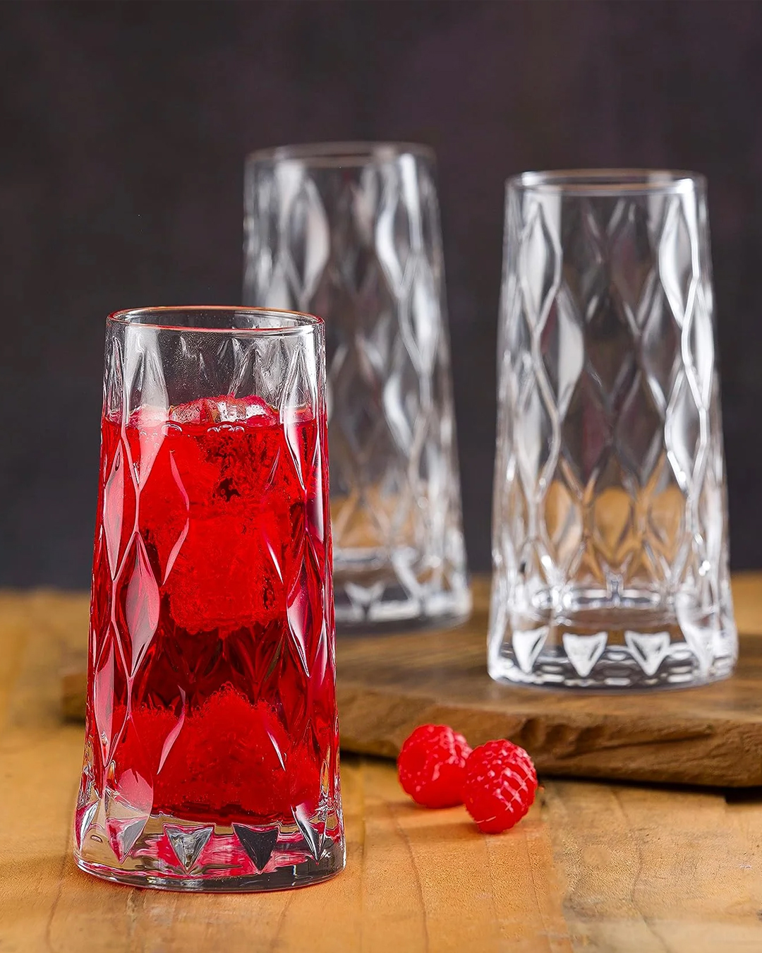 8693357504530 Set Gotash Kristali me Dizajn Gjeometrik – 4 Copë - Figura 1