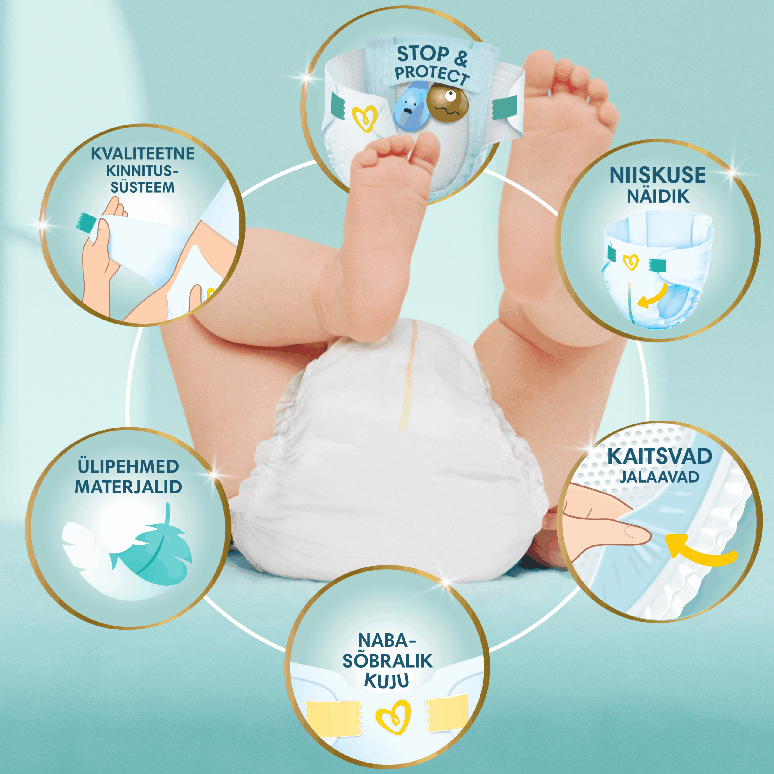 P_P_C_EE_3 Pampers Premium Care Nr.2 (4–8 kg) – 68 copë - Figura 3