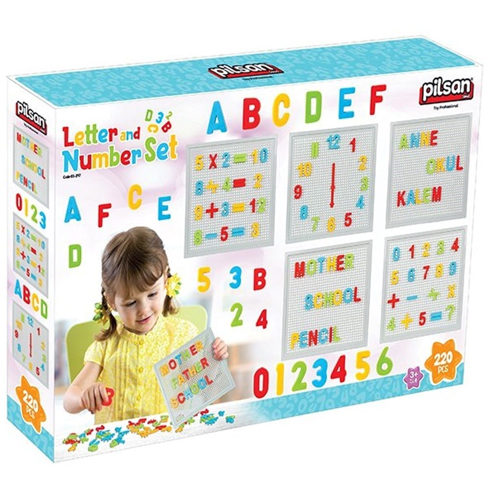 harf-ve-rakam-seti-220-parca-cocuk-puz--4c7d- Set me shkronja dhe numra Pilsan - Figura 1