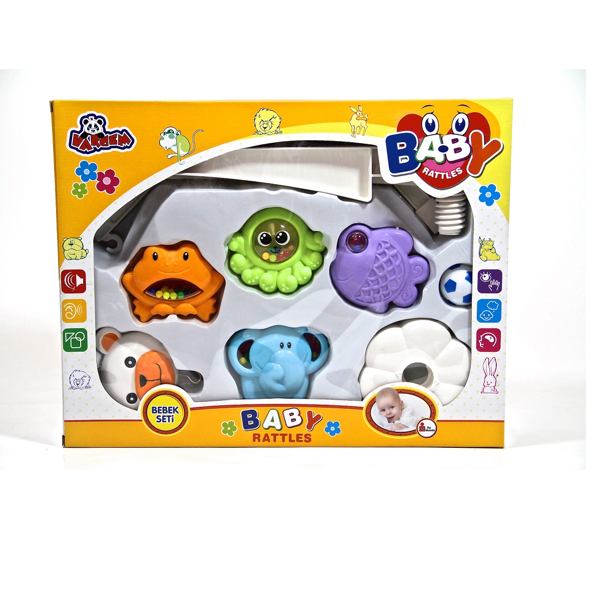 n316g_811,812,813-2 Set lodrash Baby Rattles – 6 pjesë për foshnje - Figura 2