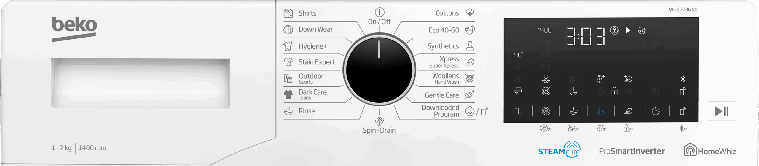 original (3) RROBALARESE BEKO WUE7736XO - Figura 2
